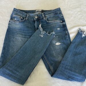 Zara Woman Distressed Jeans